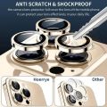 Anti-Scratch Camera Screen Protective Metal Ring Full Covered 9H Hardness Tempered Glass Circle Camera Lens Protector for iPhone 14 pro max. 
