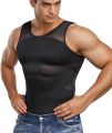 Men Compression Shirts for Men Shapewear Chest Abdomen Control Body Shaper Slimming Undershirt Workout Vest Tank Top.