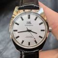 Shanghai 7120 Manual Mechanical Watch for Men  36mm Retro Business Classic, Slim Simple Dial. 