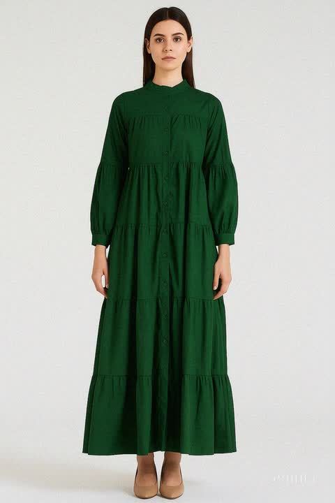 Dealistaan Most Demanding Design Stitched Western Style Panel Work Long Frock For Women