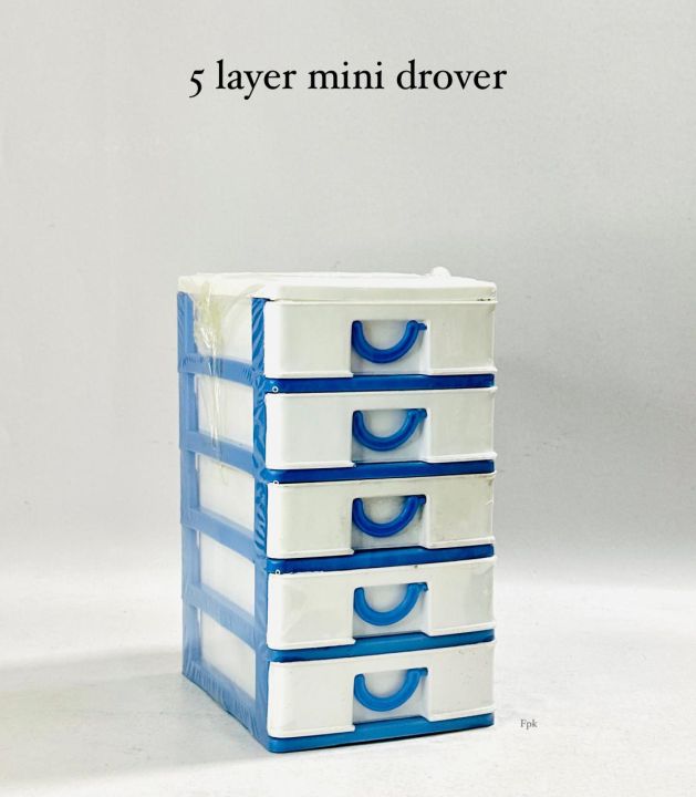 Mini Small Drawer 5 Layers In 1 Set Plastic Storage Box