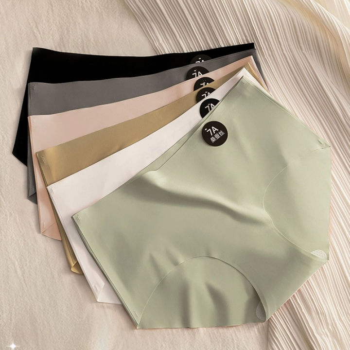 5Pcs/Set%20Seamless%20Underwear%20Women%20Antibacterial%20Crotch%207A%20Mulberry%20Silk%20Panties%20Girl%20Sports%20Yoga%20Briefs%20Ice%20Silk%20Waist%20Panty%20-%20Image%204