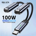 USB C Headphone and Charger Adapter 2 in 1 USB C to Aux Audio Jack with PD 100W Fast Charging Dongle Cable Cord for S23.