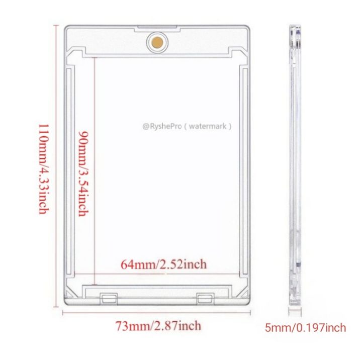 10pcs%20Card%20Case%20Holder%2035pt%20Magnetic%20Card%20Holder%20for%20Trading%20Cards%20Hard%20Plastic%20Card%20Sleeves%20for%20MTG%20TCG%20Baseball%20Sports%20Cards%20-%20Image%202