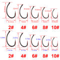 Hirisi 15pcs Micro Barbed PTFE Coated High Carbon Steel Fish Hook With Eye Carp Fishing Accessories X911.