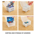 2/4PCS Small Semi-Transparent Plastic Cards Cases Folder Matte Flip-Top Jewelry Box Accessories Storage Organize Packaging Boxes.
