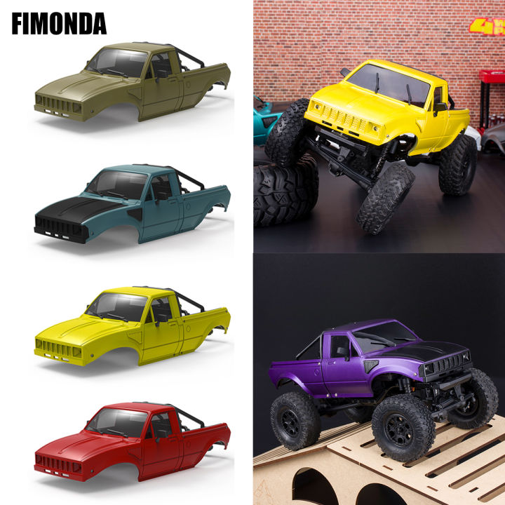 SCX24 Hard Body Shell with Bed Rack for 1/24 RC Crawler Axial SCX24 C10 Bronco Jeep Wrangler Base Camp 4Runner Upgrade Parts