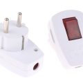 1PC Original Ivory Schuko Germany Type F Standard Rechargeable Plug With Main Power On/off Switch Built-in LED Indicator. 