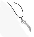 2pcs/New Combo  Deal -Mens Fashion Sterling Islamic Imam Ali Nacklace+Black Stone Braclet-Top Fashion High Quality Shar E Ali Sword Nacklace With Black Stone I'mam Zulfikar Ali Logo Braclete For Boys And Men's -Islamic Nacklace With Braclet For Men. 