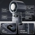 Portable Handheld Turbo Fan 199Gear Strong Wind Speed LED Digital Display 135°Foldable Outdoor 3-in-1 Handheld Fan 8000mAh F5PRO.