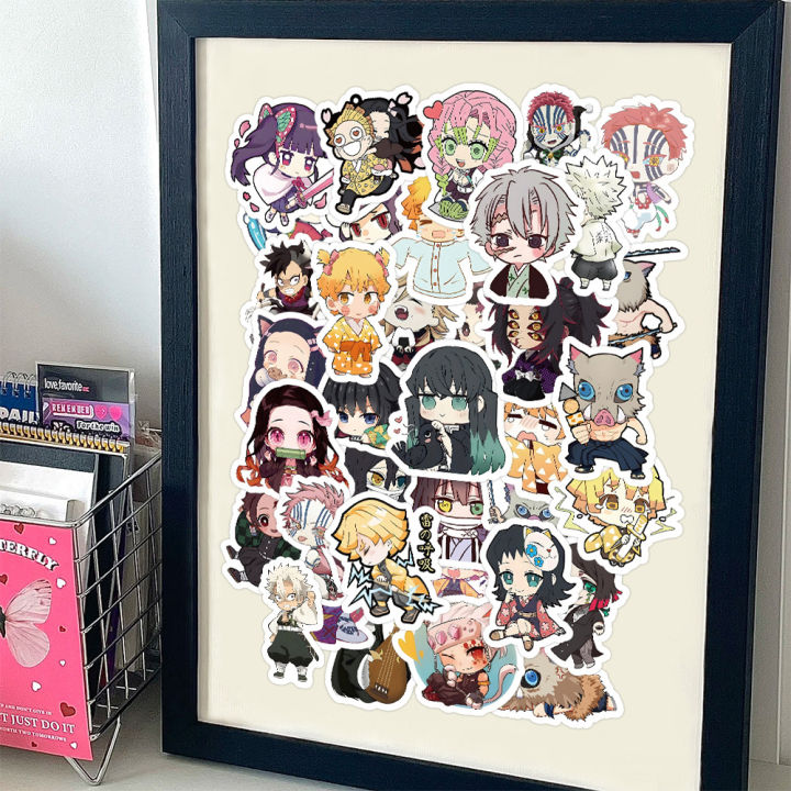 60pcs%20Cute%20Cartoon%20Anime%20Demon%20Slayer%20Anime%20Stickers%20Decoration%20Laptop%20Phone%20Suitcase%20Notebook%20Label%20Stationery%20Sticker%20-%20Image%203