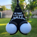 Funny Golf Ball Holder Golf Accessories Black 3D Printed Golf Tee Holder Sports Gift for Golfers Men 1pcs.