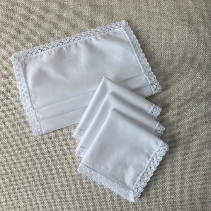 25CM/9.84IN,%206PCS%20Thin%20Pure%20Cotton%20Fabric%20Lace%20Handkerchief%20Wedding%20Decoration%20Home%20Ornament%20Bag%20Decoration%20Handkerchief%20Solid%20C%20-%20Image%204