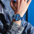 CURREN Simple Luxury Men's Watches New Business Quartz Wristwatch with Silicone Strap Luminous Hands Waterproof Clock. 
