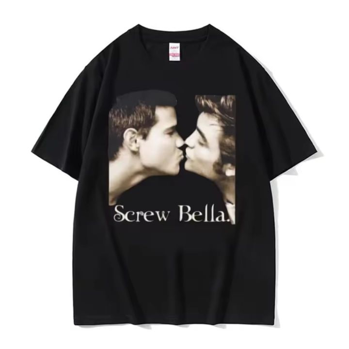 Screw Bella Retro Twilight Funny Meme Tee Shirt Homme Men Clothing short sleeve Round Neck Printing Pullover T-shirts 50276