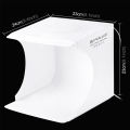 Profession Mini Folding Lightbox Photography Photo Studio Softbox 2 LED Light Soft Box Photo Background Kit for DSLR Camera. 