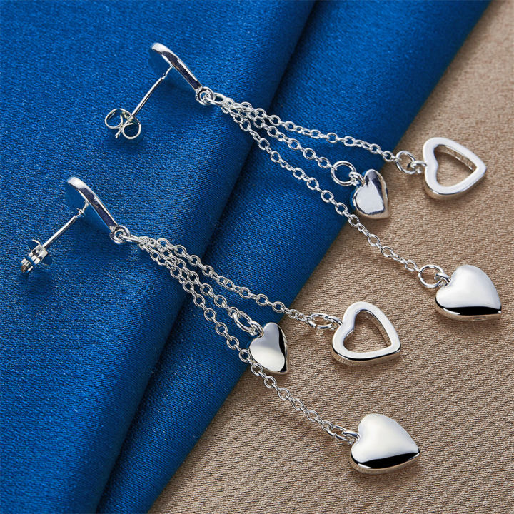 1%20pair%20of%20925%20sterling%20silver%20exquisite%203%20heart-shaped%20earrings%20for%20women's%20fashion%20wedding%20party%20s%20accessories%20jewelry%20-%20Image%204
