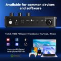Gaming Audio Mixer, Audio Interface with Pro-preamp, Voice Changer & DJ Mixer Effects, Live Sound Card for Streaming, Podcasting. 