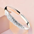 925 Sterling Silver Peacock Opening Screen Bracelet For Women Luxury Designer Texture Open Bracelets Party Original Jewelry Gift. 
