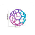 Soft Silicone Teether Rattle Ball For Baby Infant Grasping Training Sensory Toy Textured Easy Grip .