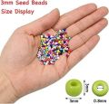 900 Pcs 3mm Round Matte White Glass Seed Beads For Jewelry Making DIY Bracelet Necklace Earrings Crafting Embroidery etc. 