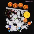 1Set Gear Set Gearbox Toy Robot Motor Gear Motor Various Gear Car Axle Belt Pulley Shaft Sleeve DIY Model Car Accessory.