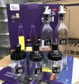 5pc set Glass oil bottle and seasoning bottle with lid kitchen gadgets.. 