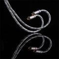 NICEHCK BlueLuna Silver Plated OFC Flat 2Pin HiFi Earphone Upgrade IEM Cable 3-in-1 Detachable Plugs for HIMALAYA NX8 DaVinci. 