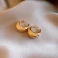 Punk Oval Hoop Earrings Metallic Geometric Ear Buckle Minimalist Style U-shaped Ear Buckle Daily Life Earring Accessories.