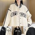 F1🚀Quick delivery Diec kins striped bomber jacket snap button. 