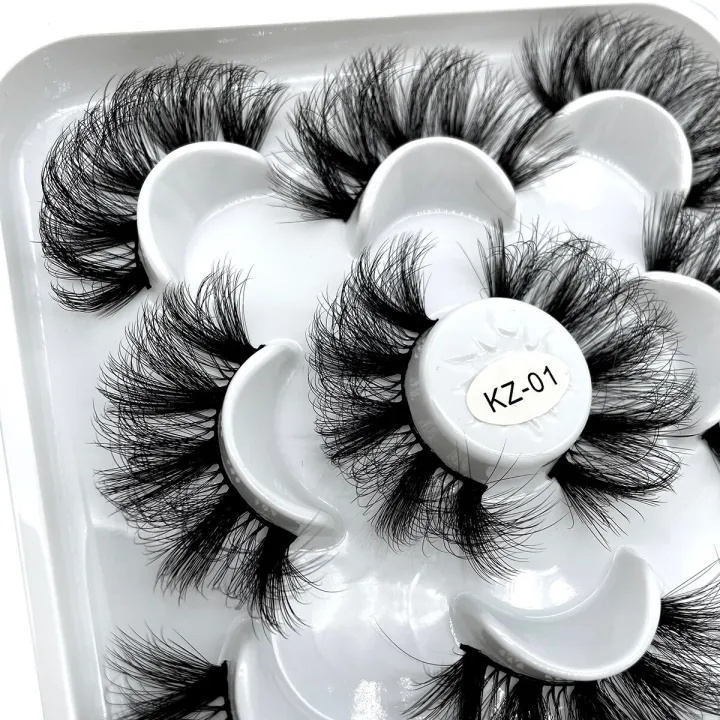 GROINNEYA%205%20Pairs%203D%20Mink%20Lashes%20Soft%20Dramatic%20Fluffy%203D%20Mink%20False%20Eyelashes%20Thick%20Wispy%20Natural%20Mink%20Lashes%20False%20Eyelashes%20-%20Image%202