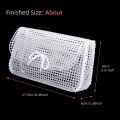 5pc White Plastic Mesh Sheet for DIYKnitting Bag &Creative Woven Art Craft, DIY Liner Bag Material, Durable Weave Design Pattern. 