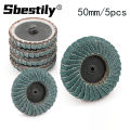 5Pcs 50mm Zircon Arc Fillet Abrasive Flap Wheel Polishing Flap Disc Quick-change Grinding Wheel For Polishing  Surface Deburring. 