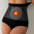 Flarixa Seamless Women's High Waist Abdomen Control Panties Magnetic Therapy Warm Uterus Underwear Body Shaping Briefs. 