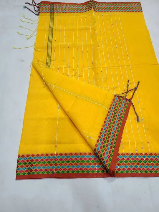 8%20hand%20Khesh%20Yellow%20Colour%20Saree%20For%20Small%20Baby-Sari%20-%20Image%206