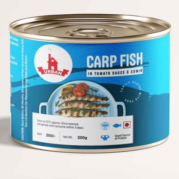 Urban Food Canned Fish 200g - Carp Fish in Tomato Sauce and Cumin