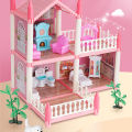 DIY Princess House, Girl Play Toys, Doll House Castle Villa, Assembled House, Parent Child Interactive Handicraft Entertainment. 