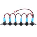 20A blue circular joystick switch panel with 3-pin aluminum waterproof 12V, suitable for cars, trucks, boats, RVs, yachts, etc. 