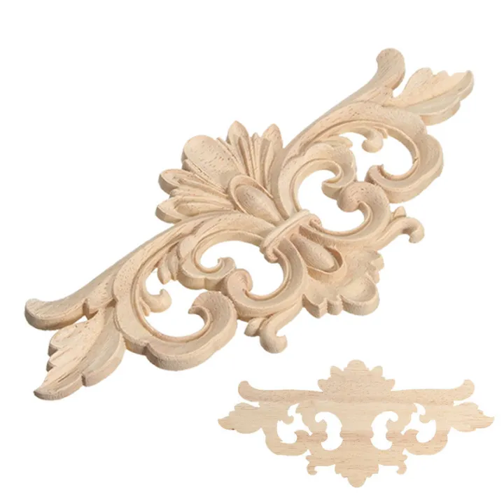 Wood%20Appliques%20And%20Onlays%20Natural%20Furniture%20Wall%20Door%20Woodcarving%20Decorative%20Long%20Flower%20Wooden%20Figurines%20Frame%20-%20Image%203