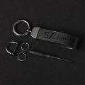 Leather Keychain STline ST Logo Keyring ST Line Key Chain For Ford Puma Kuga Edge Ecosport Mondeo Focus Fiesta ST Line Keychain. 