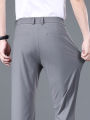 Summer Thin Stretch Trousers Men Elastic Waist Korean Classic Black Gray Blue Business Casual Formal Pants Male Brand. 