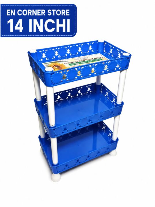 Multi functional 3 Layer Plastic Kitchen Bathroom Shelf Organizer Storage Baby Top Mini Rack - (1 Piece) - Oven Cover - bathroom accessories 14 inchi