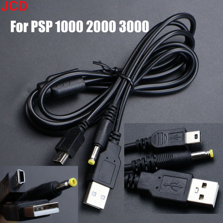 JCD 2-In-1 USB Data Cable Charger Charging Cord For PSP 2000 3000 Gaming Accessories