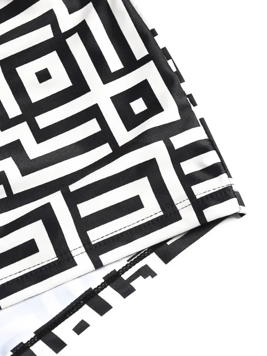 Women's%20Beach%20Summer%20Geometric%20Print%20Three-Piece%20Swimsuit%20Set%20with%20Long%20Sleeve%20Beach%20Cover-Up,%20Polyester%20Knit%20Fabric%20with%20Elasta%20-%20Image%206