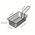 1PC Creative rectangular French fries basket Snack basket Fried food container with handle Western restaurant snack basket.