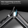 360 Rotating Ring Holder Magnetic Hinge Protection Phone Case for Samsung Galaxy Z Flip 7 6 5 4 3 Flip7 with Tempered Film Cover. 