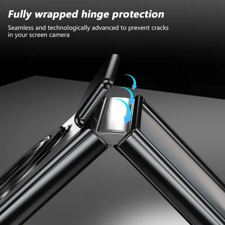 360%20Rotating%20Ring%20Holder%20Magnetic%20Hinge%20Protection%20Phone%20Case%20for%20Samsung%20Galaxy%20Z%20Flip%207%206%205%204%203%20Flip7%20with%20Tempered%20Film%20Cover%20-%20Image%203
