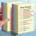 200sheets Line Sticky Notes 4 Colors Portable Student Note Marker Writing Sticky Notes Self-Adhesive Easy To Apply Notepad. 