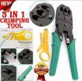 Crimping Tool for 4P/6P/8P, RJ-11/RJ-12/RJ-45 Network and Telephone Cables - Modular Telecom Crimping Tool Network Cable Pliers Ratchet Crimping Pliers (Crimper). 