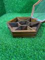 Wooden masala box with 7 large portions 10✖️10 inches box with beautiful new shape. 